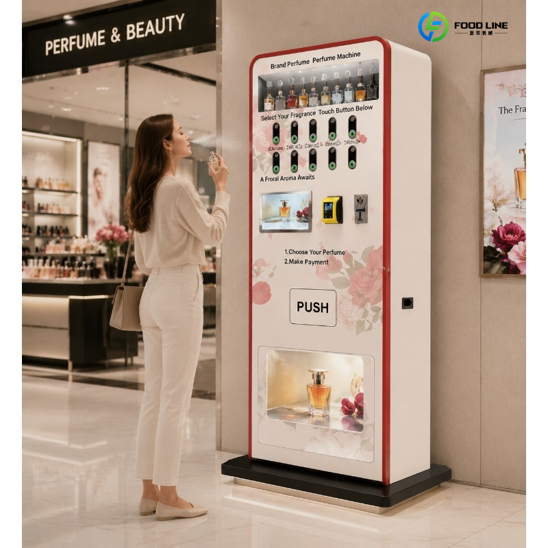 Perfume Fragrance Sale - Parfüm-Verkaufsautomat mit Ober- und Untersprühfunktion, Smart-LCD-Touchscreen,