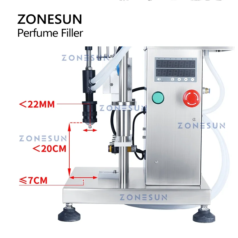 Perfume Fragrance Machine - ZONESUN ZS-YTZL500S Einzelkopf-Pneumatik-Vakuum-Parfüm-Abfüllmaschine, Duft, Duftflasche, Flüssigkeitsfüller